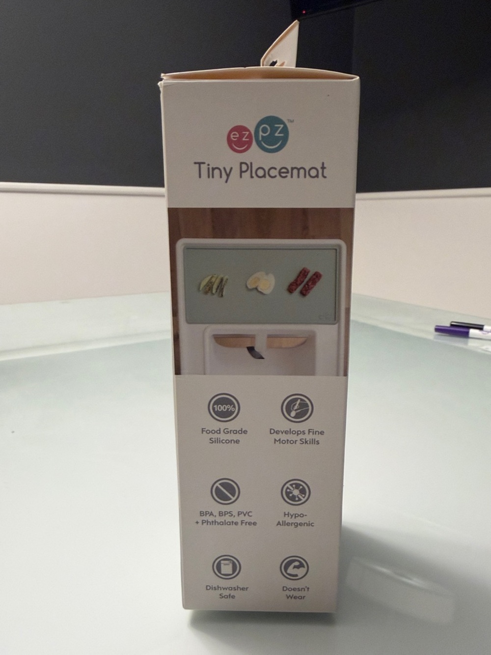 ezpz Tiny Placemat - Grey Silicone Kids Placemat